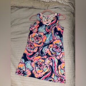 Lilly Pulitzer Girls Harper Dress Corsica Blue size XL 12-14. Worn once